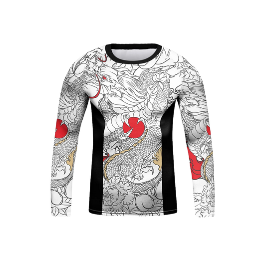Rashguard Dragón Blanco Manga Larga - Kids