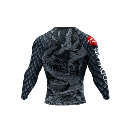 Conjunto Rash. Manga Larga + Pantalón + Short Jiujitsu Dragón