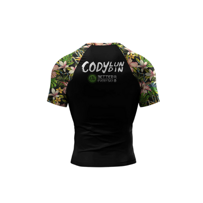 Conjunto Rash. + Pantalón + Short Jiujitsu Flores