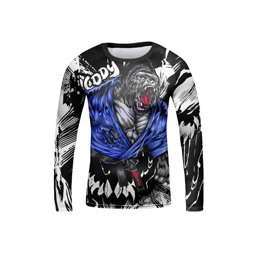 Rashguard Manga Larga + Short + Pantalón Gorila - Kids