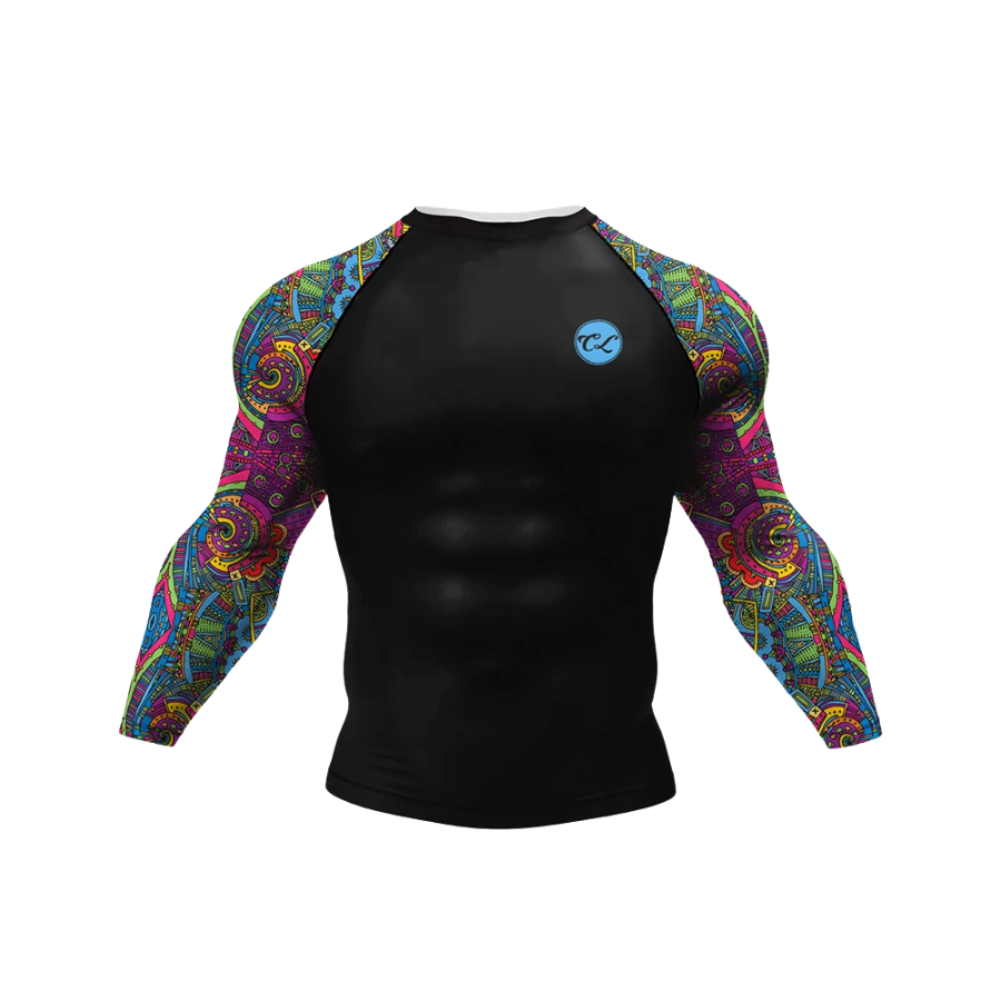 Conjunto Rash. Manga Larga + Pantalón + Short Jiujitsu Multicolor