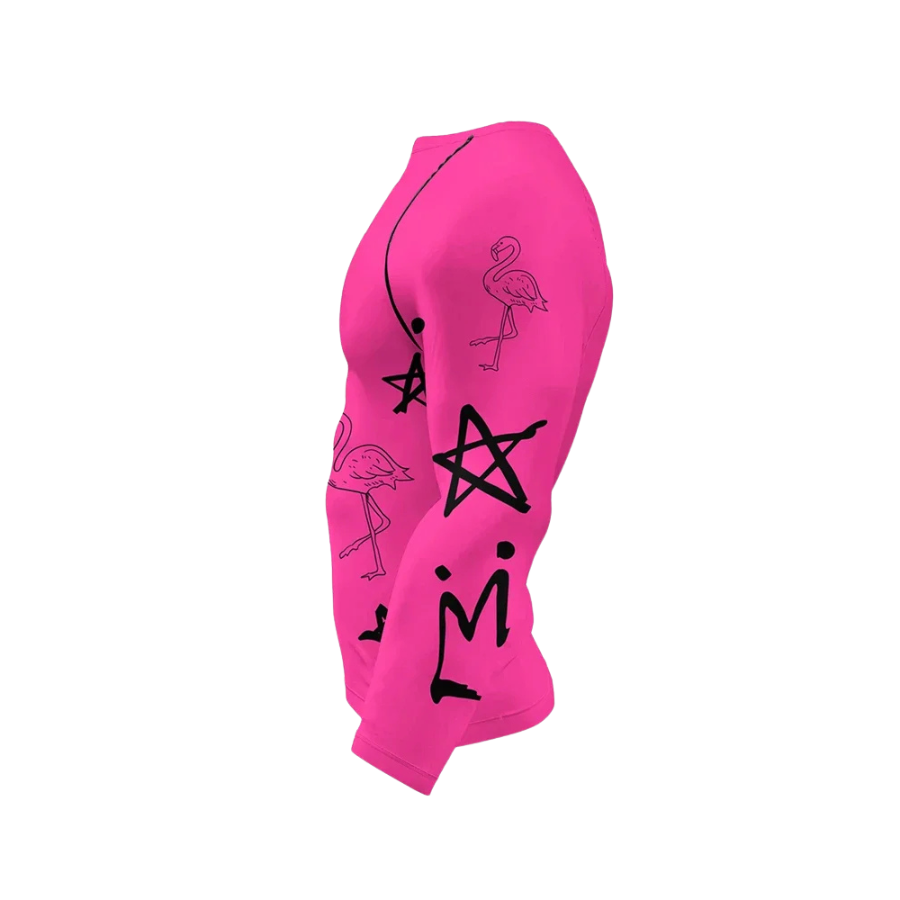 Conjunto Rash. Manga Larga + Pantalón + Short Jiujitsu Pinki