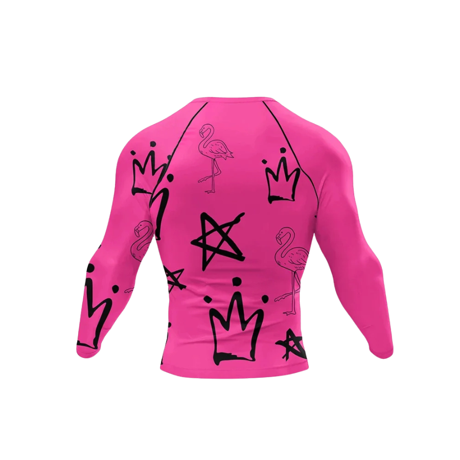 Conjunto Rash. Manga Larga + Pantalón + Short Jiujitsu Pinki