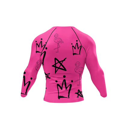 Conjunto Rash. Manga Larga + Pantalón + Short Jiujitsu Pinki