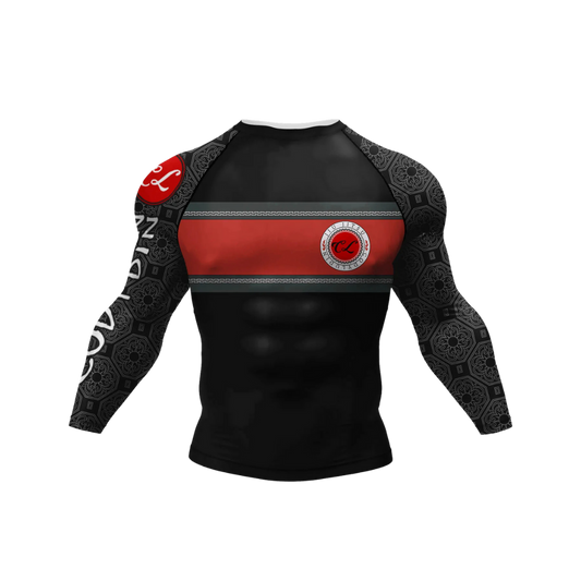 Rashguard Jiujitsu Redblack Manga Larga