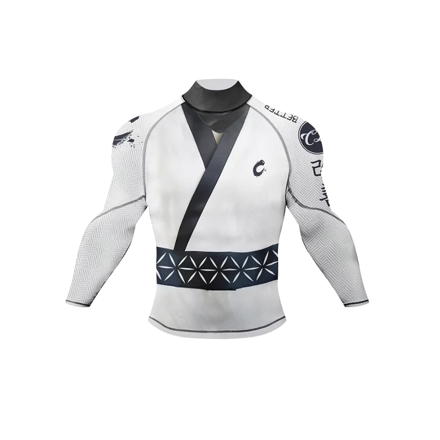 Conjunto Rash. Manga Larga + Pantalón + Short Jiujitsu Roshi