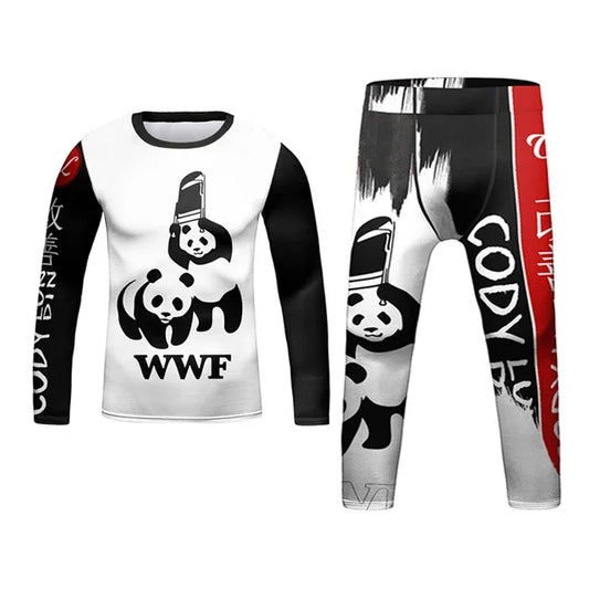 Rashguard Manga Larga + Pantalón WWF - Kids