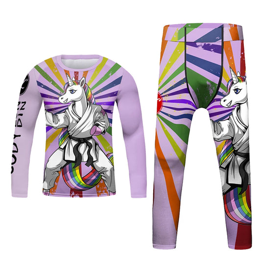 Rashguard Manga Larga + Pantalón Unicorn - Kids