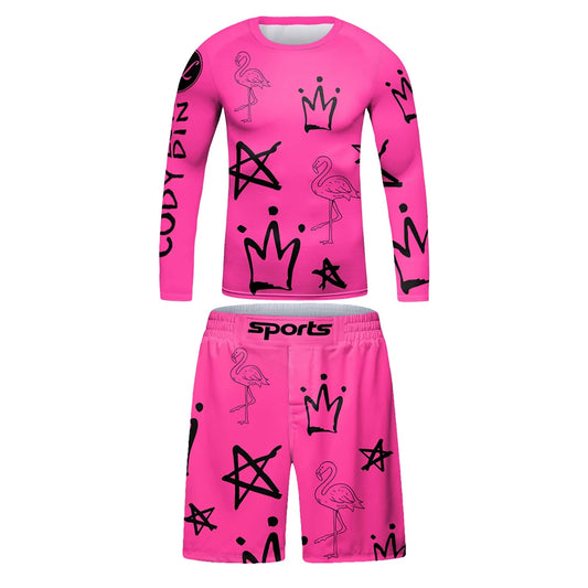 Rashguard Manga Larga + Short Pinki - Kids