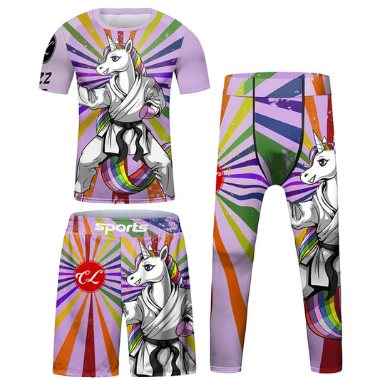 Rashguard + Short + Pantalón Unicorn - Kids