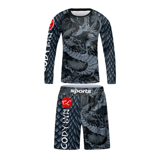 Rashguard Manga Larga + Short Dragón - Kids