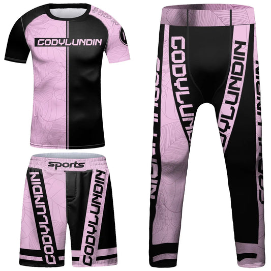 Rashguard + Short + Pantalón Rosa Letal - Kids