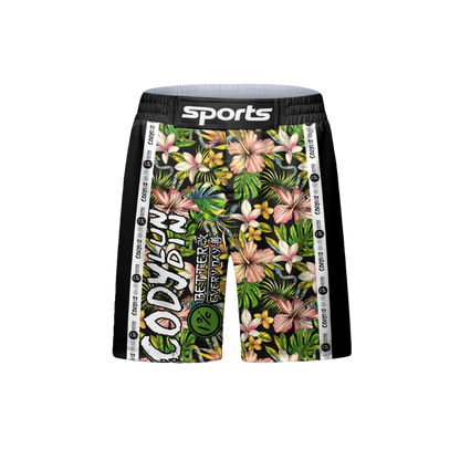 Conjunto Rash. + Pantalón + Short Jiujitsu Flores