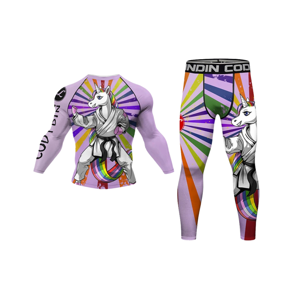 Conjunto Rash. Manga Larga + Pantalón Unicorn