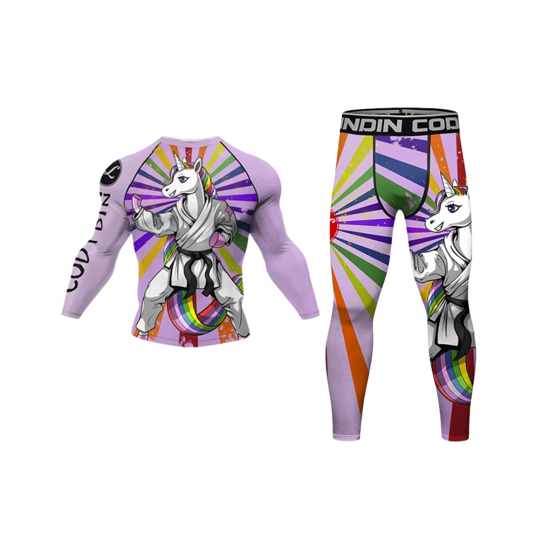 Conjunto Rash. Manga Larga + Pantalón Unicorn